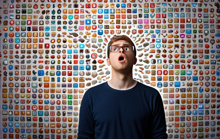 Overwhelmed by Digital Tools:** A person standing in front of a massive wall filled with icons of different apps and software. They look confused and stressed, with question marks floating around their head. The scene should feel like a crowded marketplace, chaotic and overwhelming.
2. **Prompt for