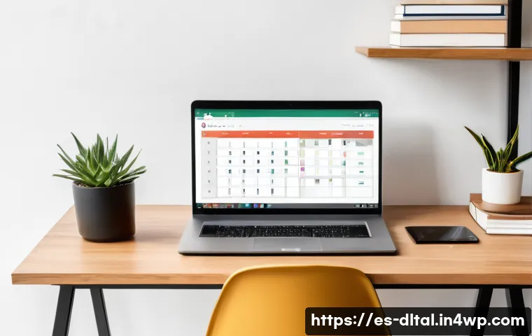 생산성 도구를 통해 업무 효율성을 높이는 팁 - A modern home office setup designed for maximum productivity, featuring a sleek desk with a laptop d...